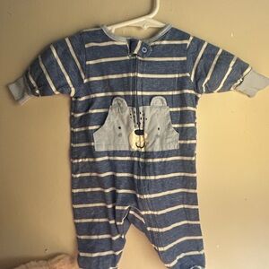 Gerber Blue Striped Bear Footie